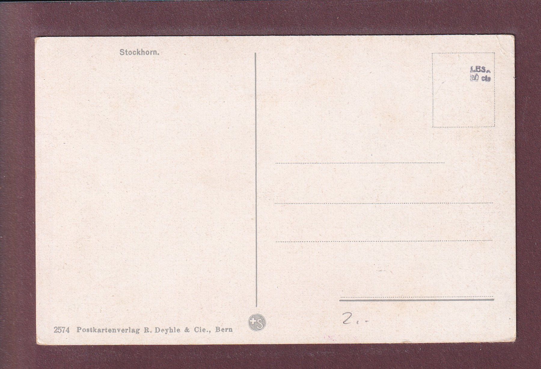 Cartoline postali: STOCKHORN - Waldwiese // Eckbug // – Usato da Pully venduto da nicecards 1