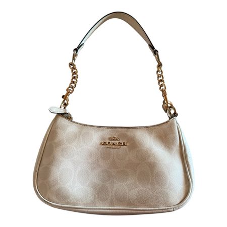 Sac à main Coach blanc doré