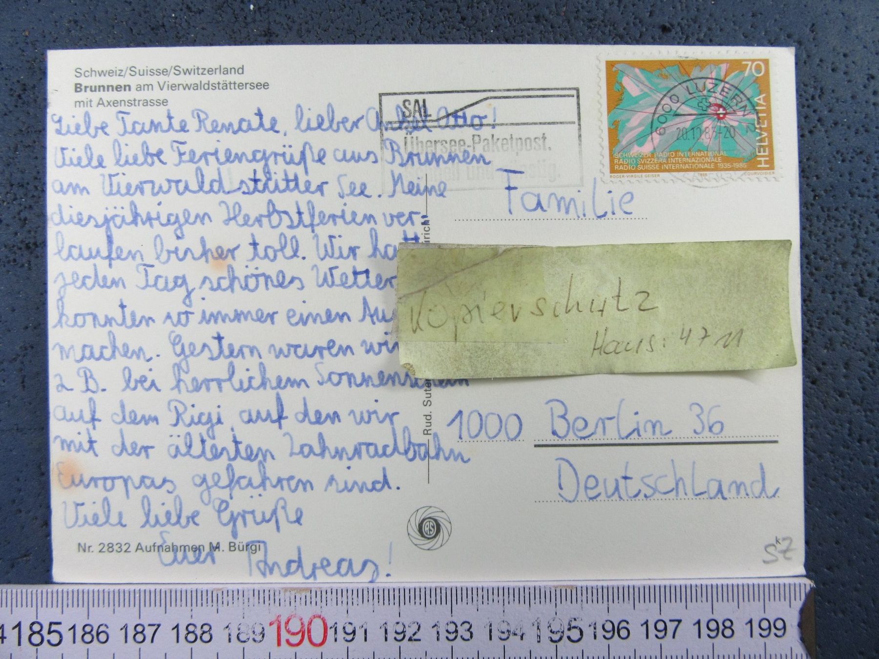 Cartoline postali: BRUNNEN AXENSTRASSE 9BILD-AK SZ – Usato da Ettingen venduto da Hausi4711 1