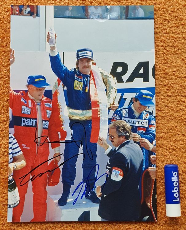 x 6 photos) Niki Lauda, Alain Prost & René Arnoux. - Formula 1 season