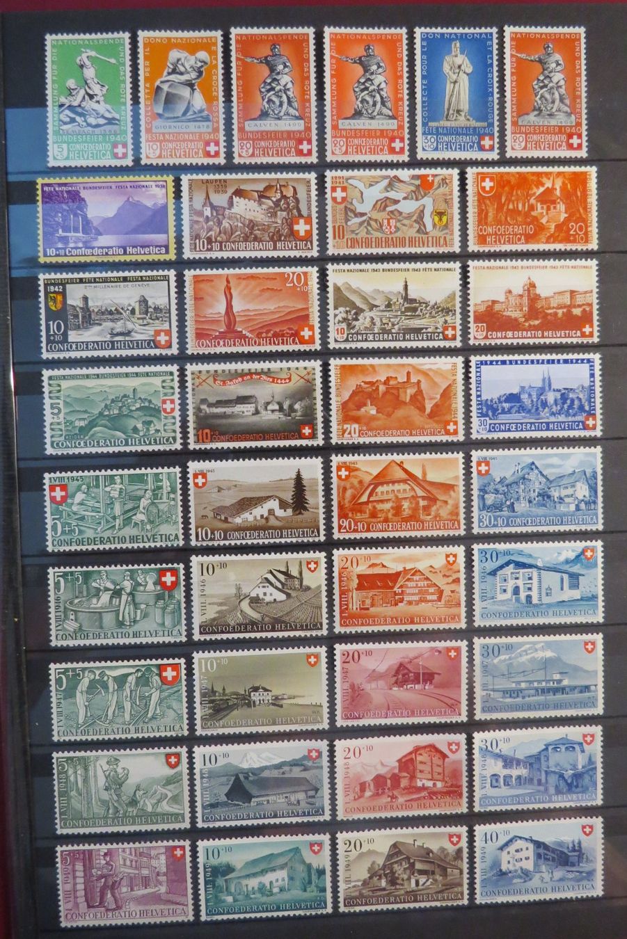 Tutti i francobolli: Sammlung Pro Patria 1938-1963 postfrisch ** kompett – Nuovo (secondo la descrizione) da Brunnen venduto da Kumari 1