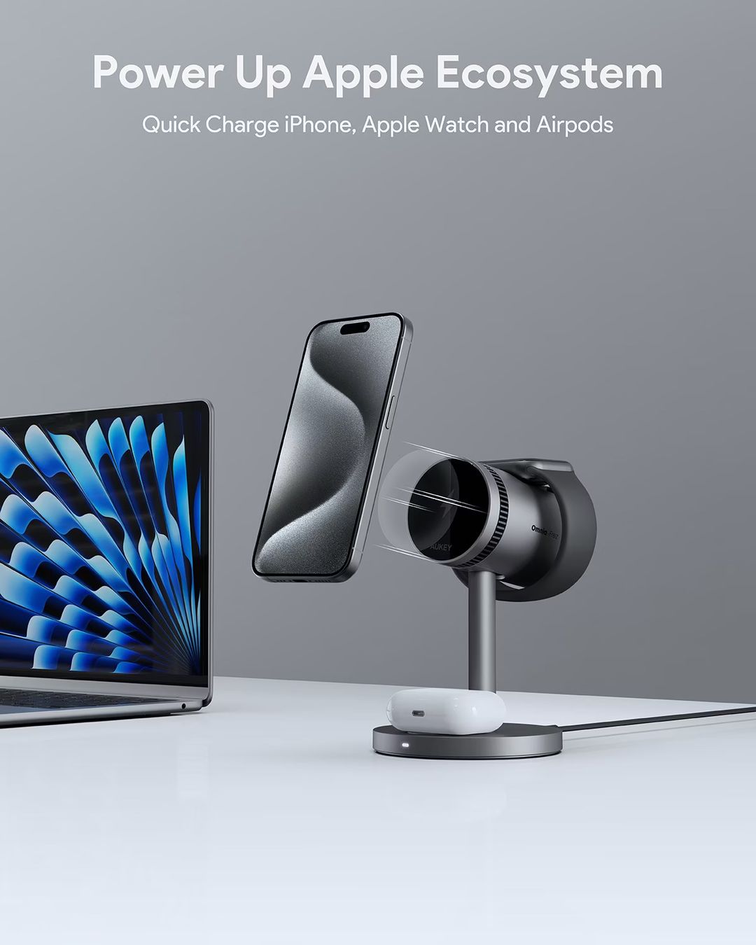 Aukey Caricabatterie: Ladestation AUKEY Qi2 15W Wireless Charger – Usato da Dietikon venduto da The-Star-Shop 7