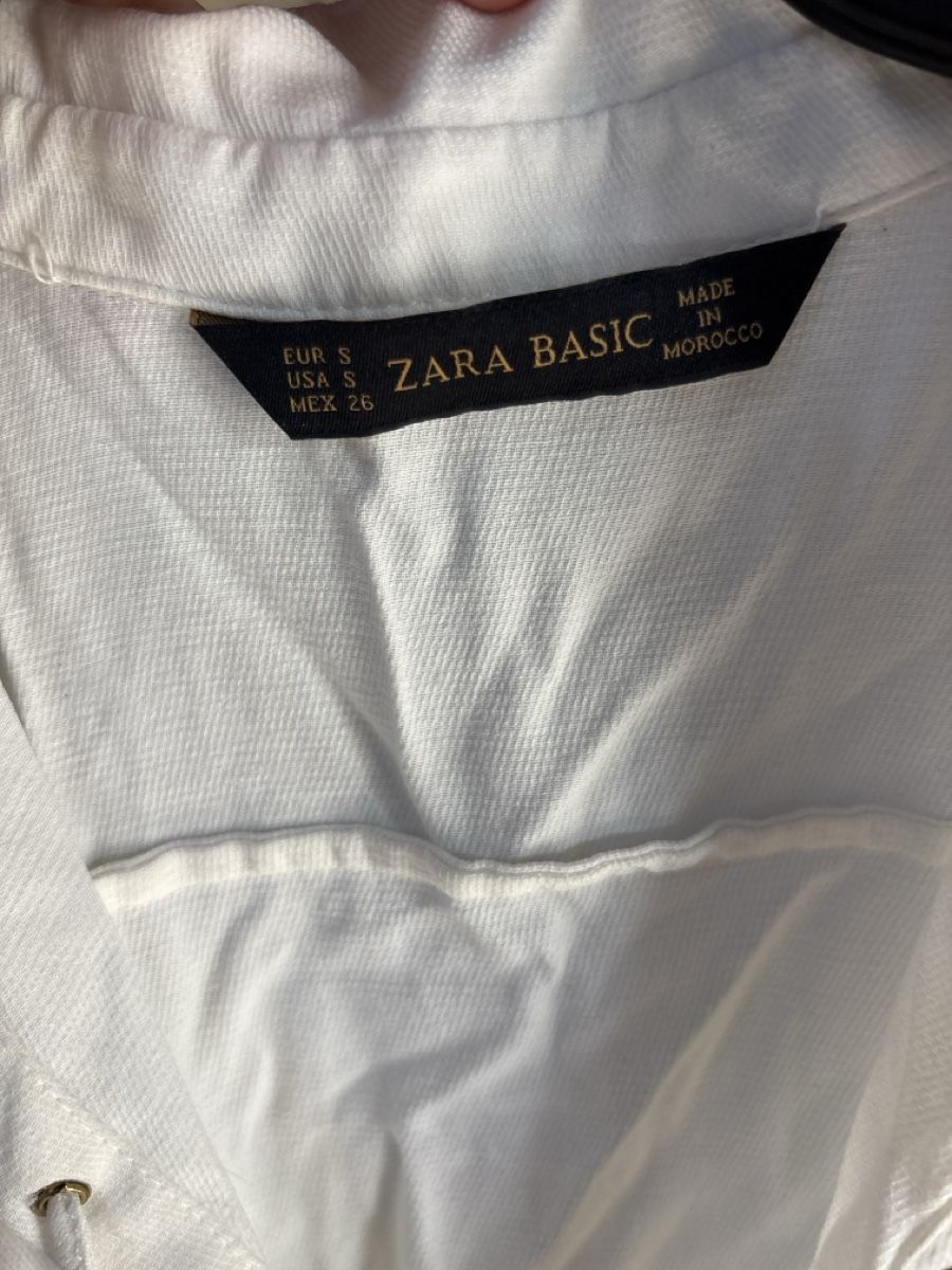 Zara Chemisiers: Chemise Zara Basic blanche à lacet – D'occasion à Courfaivre par ame_d67y 2