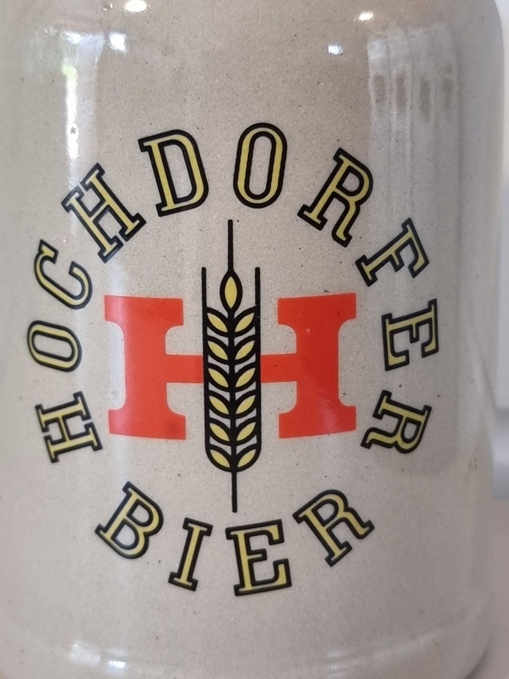 Bicchieri: Hochdorfer Bier Steingut Bierkrug / Humpen – Usato da Lommis venduto da 0815undmehr 1