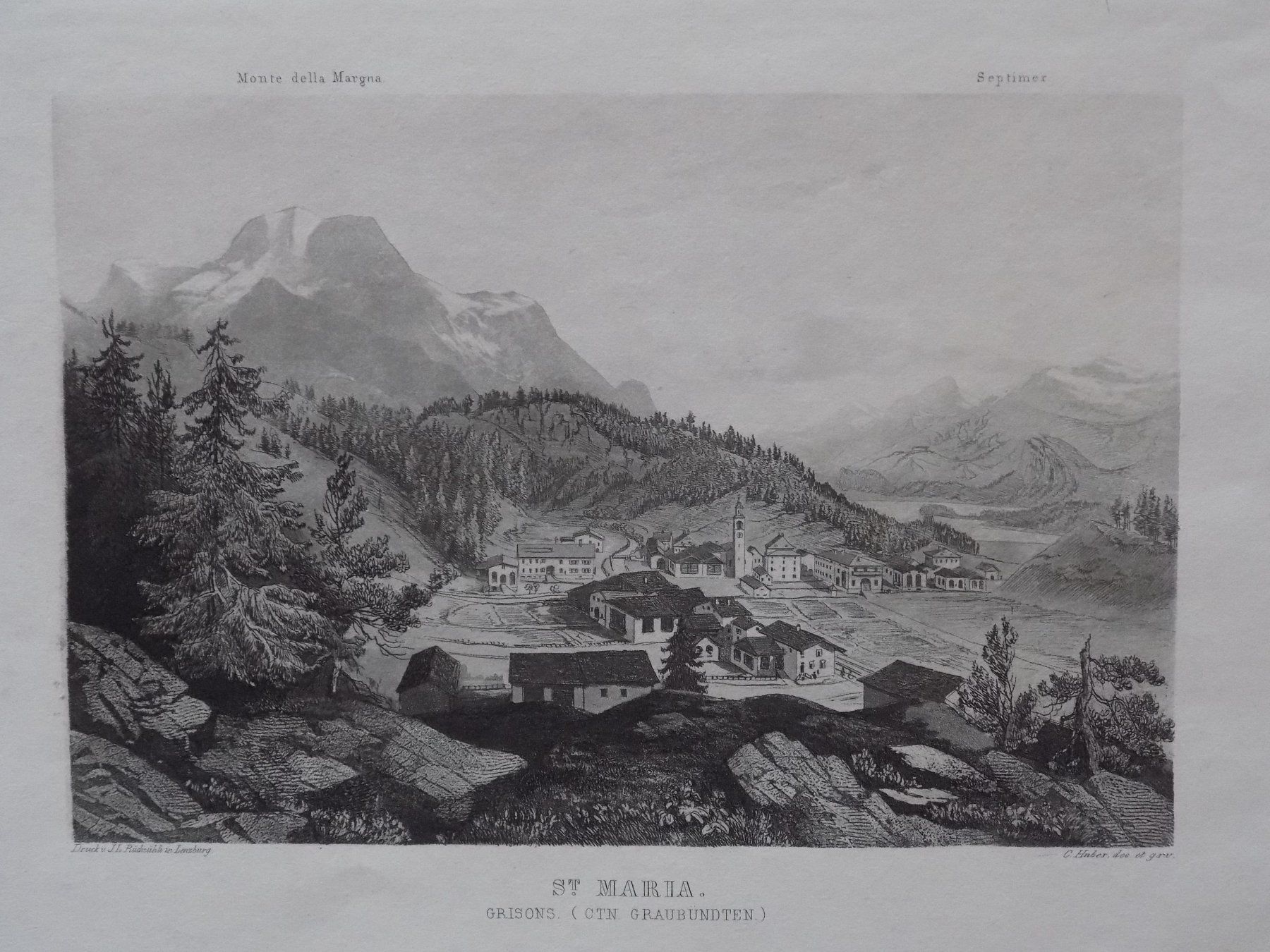 Gravures: Santa Maria Val Mustair – D'occasion à Risch par Antikfee 1