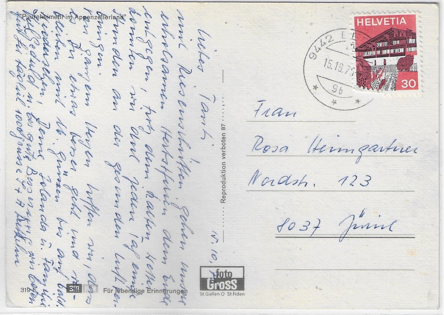 Cartoline postali: Puureheimetli im Appenzellerland – Usato da Ettingen venduto da Kartenplanet 1