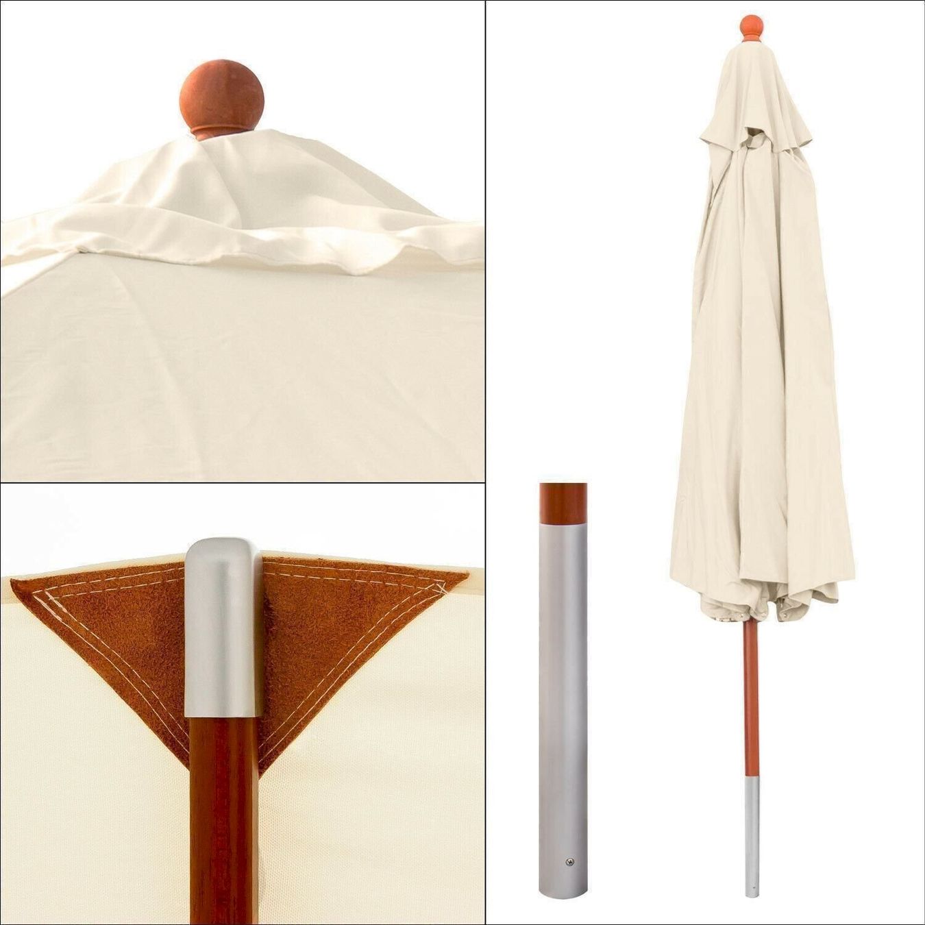 Sonnenschirme: anndora Sonnenschirm 3 m rund Natural – Neu und originalverpackt aus Bottighofen von zaap 7