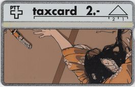 2 CHF Exposition Michetz - seltene Kunden Taxcard
