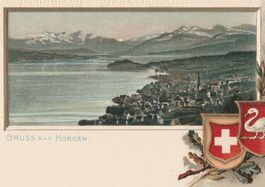 Gruss aus Horgen - (Präge Karte um 1900)