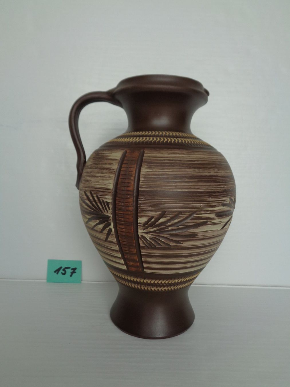 Vasi & Recipienti: Keramik Henkelvase mit Relief - Handarbeit – Usato da Chur venduto da omonia