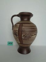 Keramik Henkelvase mit Relief - Handarbeit