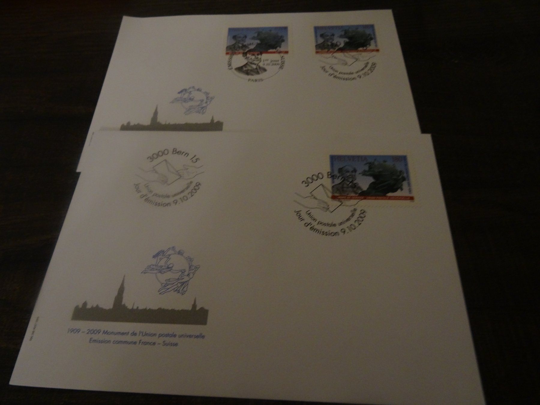 Alle Briefmarken: FDC 2009 Union Postale 2 Stück – Gebraucht aus Olten von pechsisa1