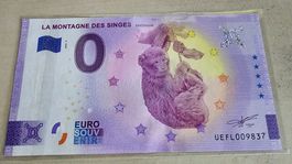 France billet touristique 0 euro La montagne des singes 2022