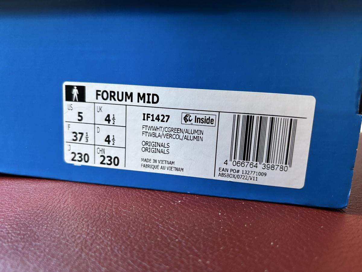 Scarpe da uomo: Basket Adidas, Forum mid, verte écru, taille US 5 – Usato da Chêne-Bougeries venduto da vir_9w2t 2