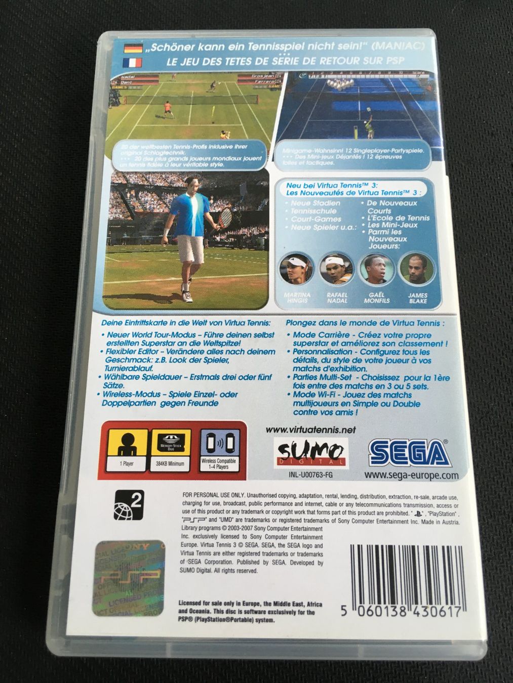 Sony Spiele: Virtua Tennis 3 - PSP – Gebraucht aus St.Gallen von Punktchen01 1