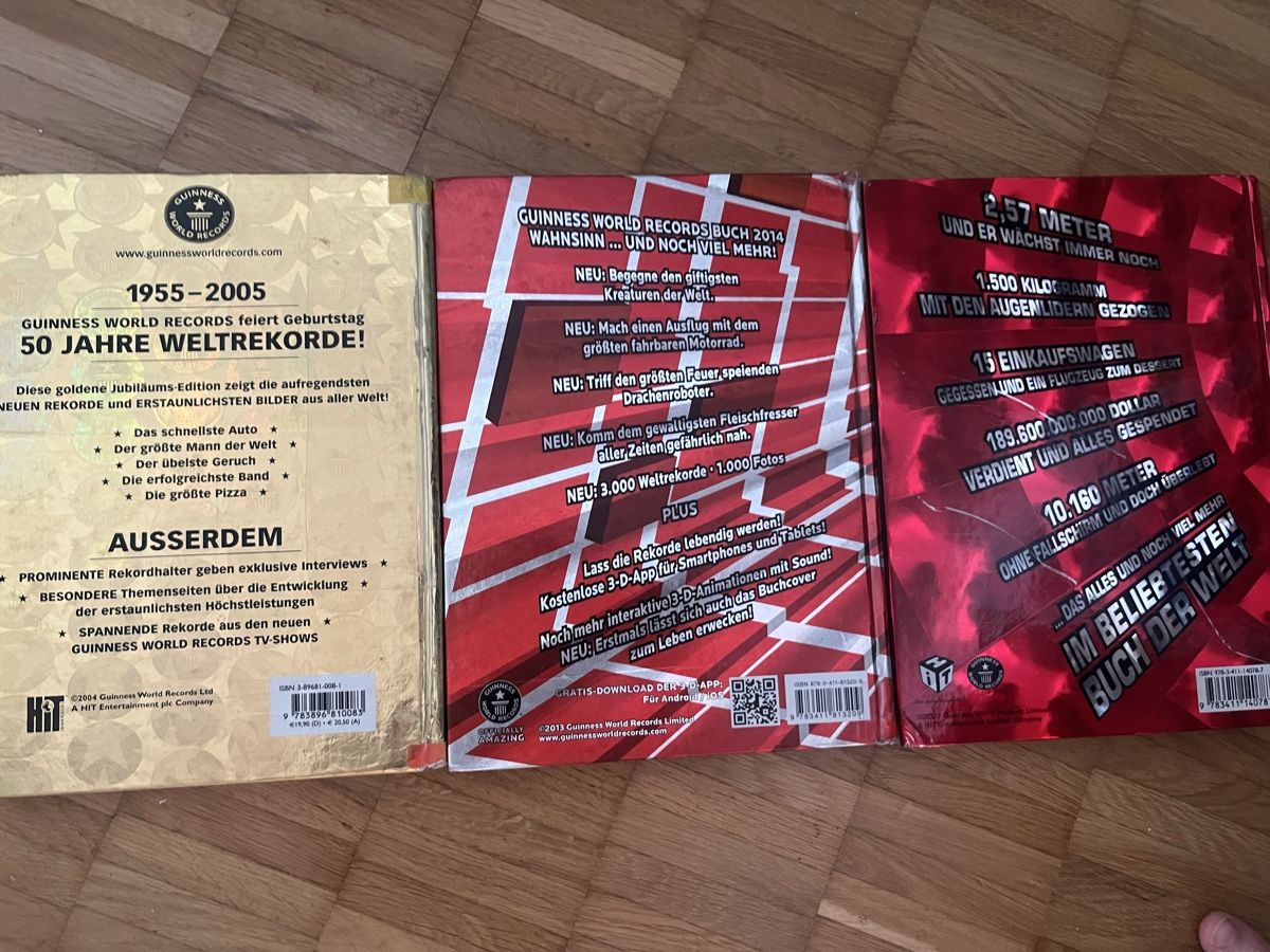 Libri: Guinness World Records Bände 2005, 2008, 2014 – Usato da Schlieren venduto da SB_LO 1