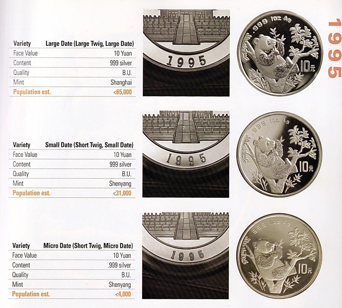 Tutti le monete: China 1995 1 oz Silber Panda BU - Short Twig, Micro Date – Nuovo e nell'imballaggio originale da Birr venduto da Chrysaor 2