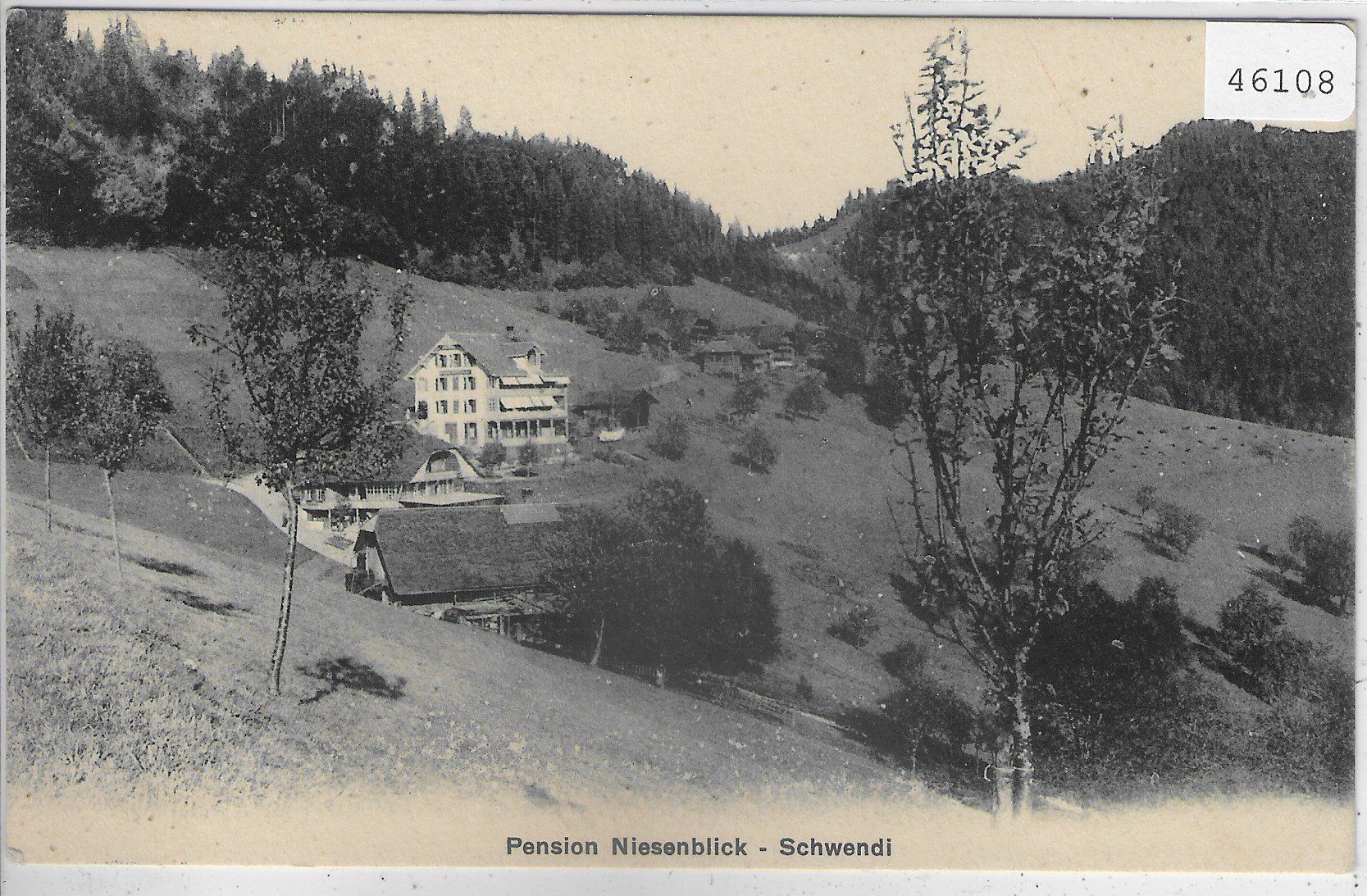Cartoline postali: Pension Niesenblick - Schwendi – Usato da Ettingen venduto da Kartenplanet