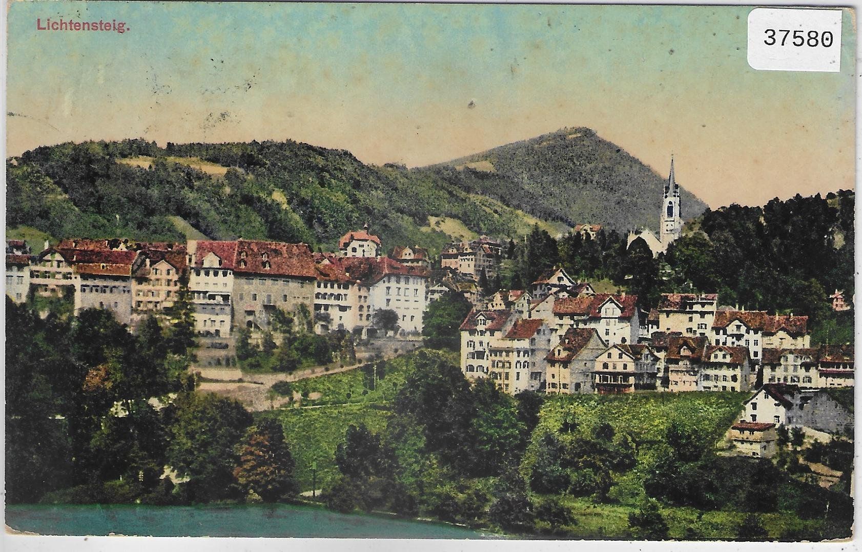 Cartes postales: Lichtensteig - Generalansicht - Litho – Défectueux à Ettingen par Kartenplanet