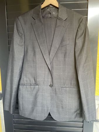 Herren Anzug Marke Bottega del Sarto 50 -grau / Wolle,Visk