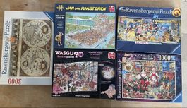 Ravensburger 3000pc Puzzle Map, Jan van Haasteren 1000pc, Wa