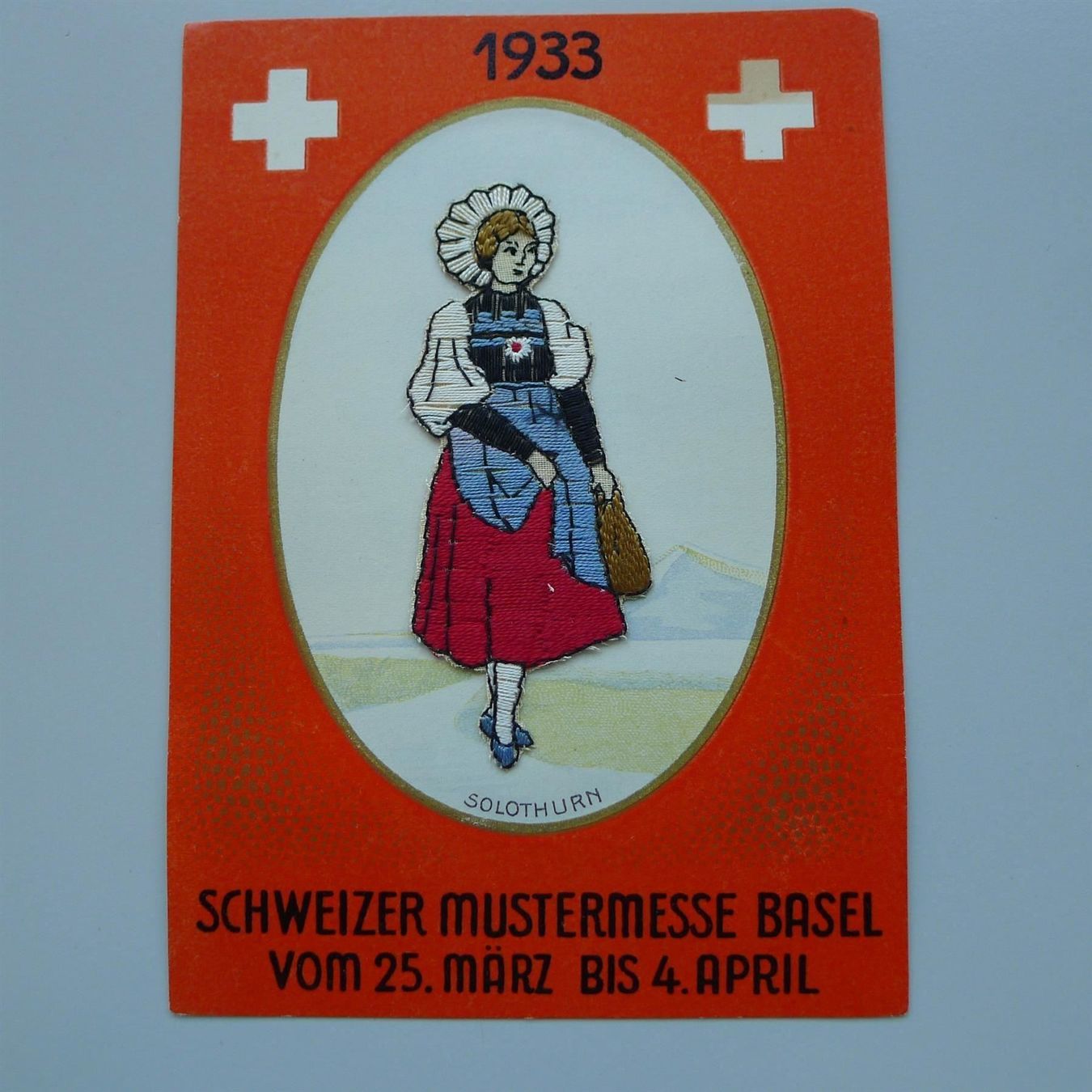 Ansichtskarten: 1933: KARTE Schweiz Mustermesse BASEL - SOLOTHURN. – Gebraucht aus Sursee von Luzernerraute
