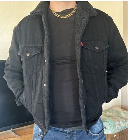 Veste en jean Levi's® Premium doublée sherpa noir taille S