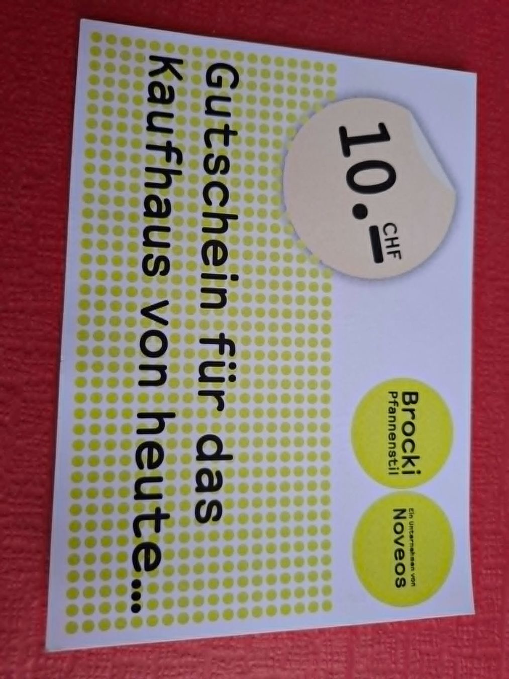 Gutscheine: Gutschein 10 Fr. – Neu (gemäss Beschreibung) aus Windisch von Xxaa
