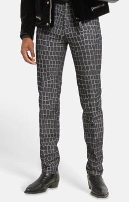 Versace Jeans: Jeans Versace Kroko-Optik Schwarz/Grau Grösse 34 – Nuovo e nell'imballaggio originale da Scherz venduto da lacoste30 1