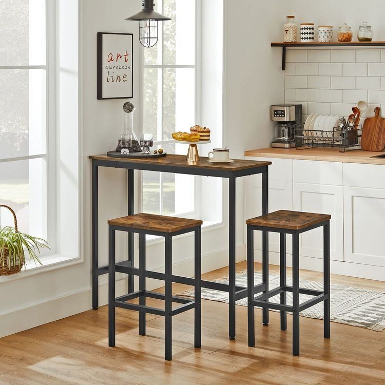 Tavoli: Essgruppe Bartisch Set Tisch 100x40 mit 2 JOLIE – Nuovo e nell'imballaggio originale da Lachen SZ venduto da MAMORU-MOEBEL 1