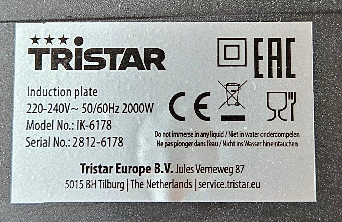 Herde: Camping-Induktionskochplatte 2000 W Tristar – Gebraucht aus Meiringen von luma9 3