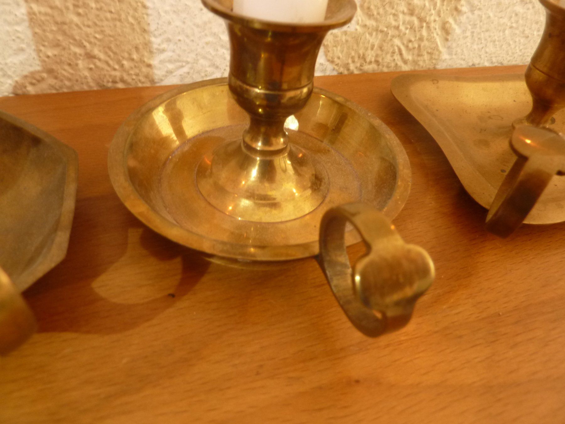 Portacandele: Messing Kerzenständer Schalen mit Griff 3er Set – Usato da Hochfelden venduto da swissice 4