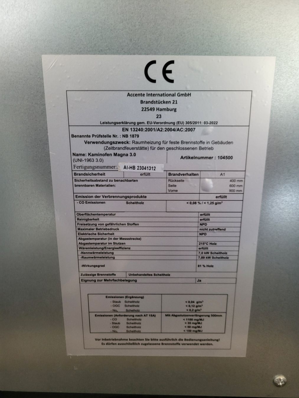Stufe caminetto: Werkstattofen mit 7kW – Usato da Fischbach-Göslikon venduto da M.Philipp 2
