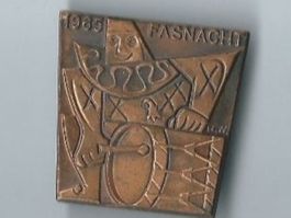 Fasnachtsplakette Basel, "Blaggedde" 1965 (Bronce)