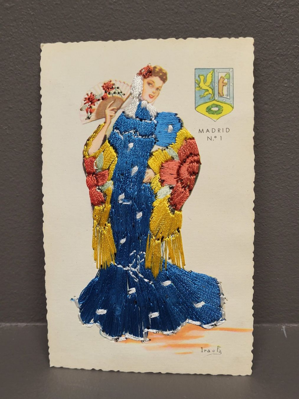 Cartoline postali: Postkarte bestickt Spanien – Usato da Zürich venduto da BOAC1943