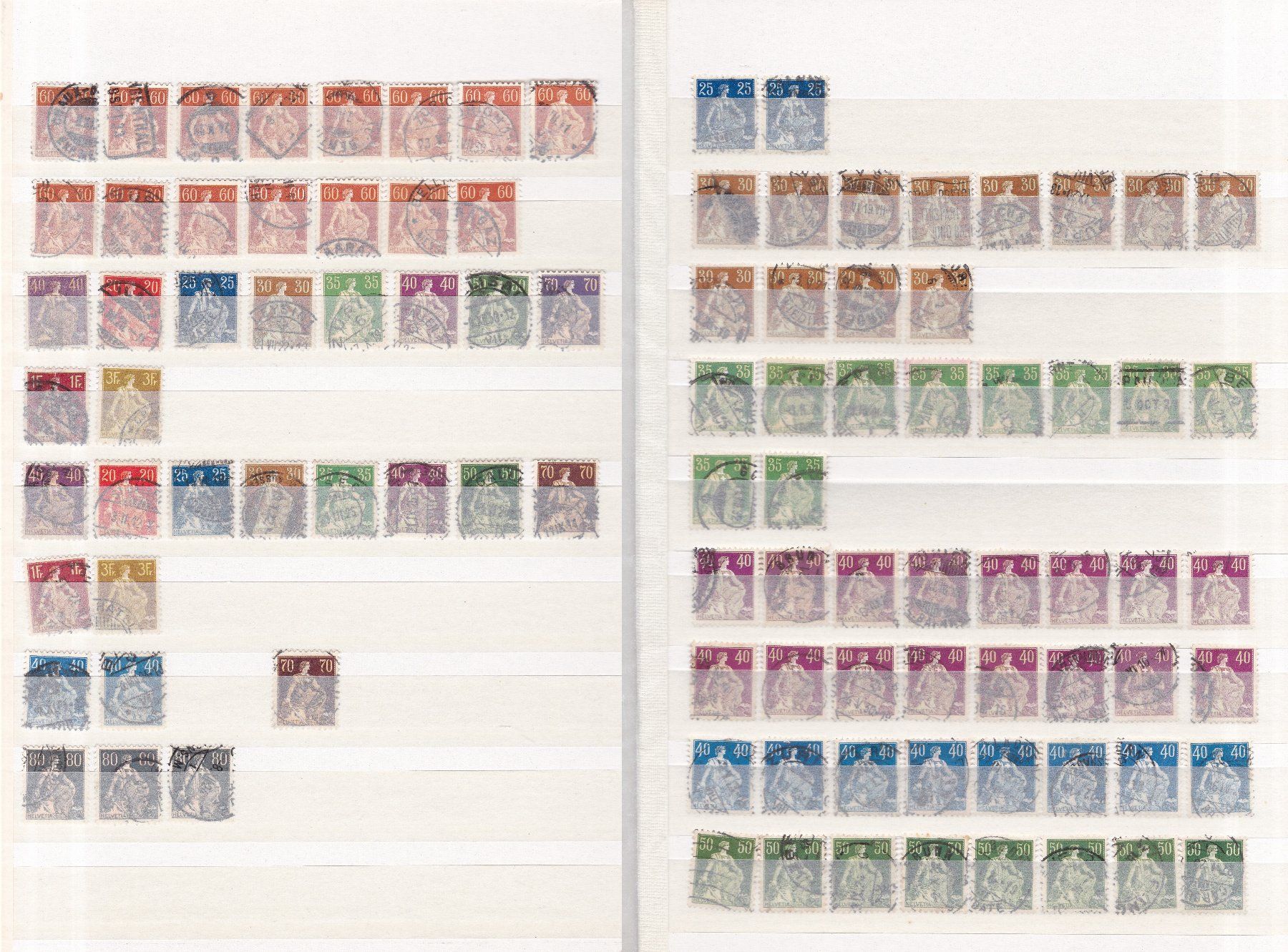 Alle Briefmarken: CH Briefmarken-/Dublettenseiten ab Altschweiz – Gebraucht aus Münchwilen AG von Nesar 4