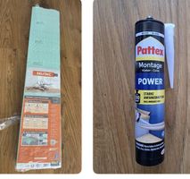 Parkett- Laminatunterlage und Montagekleber neu