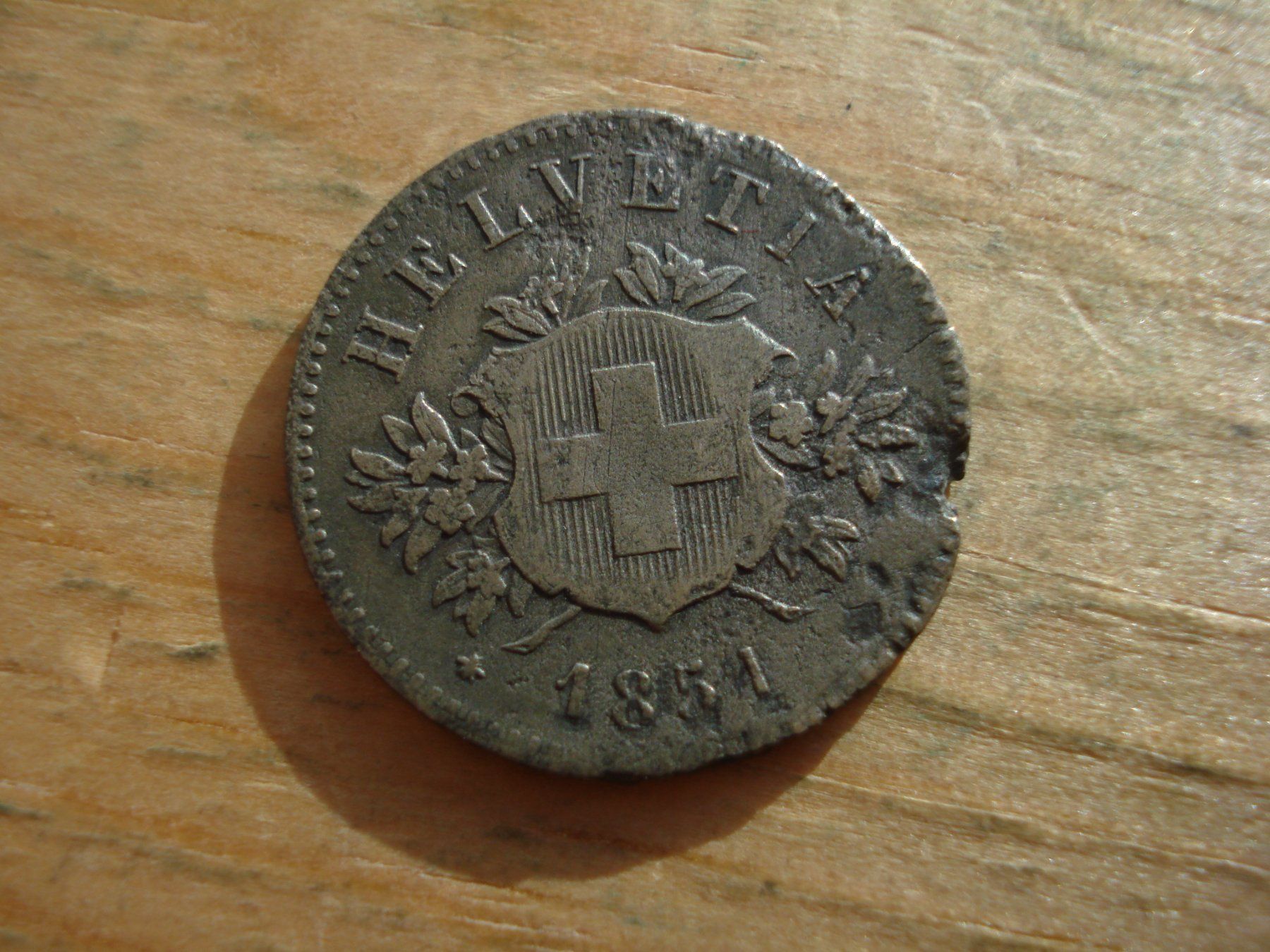 Tutti le monete: (S) 20 Rappen 1851 – Usato da Erlach venduto da Net-Coins