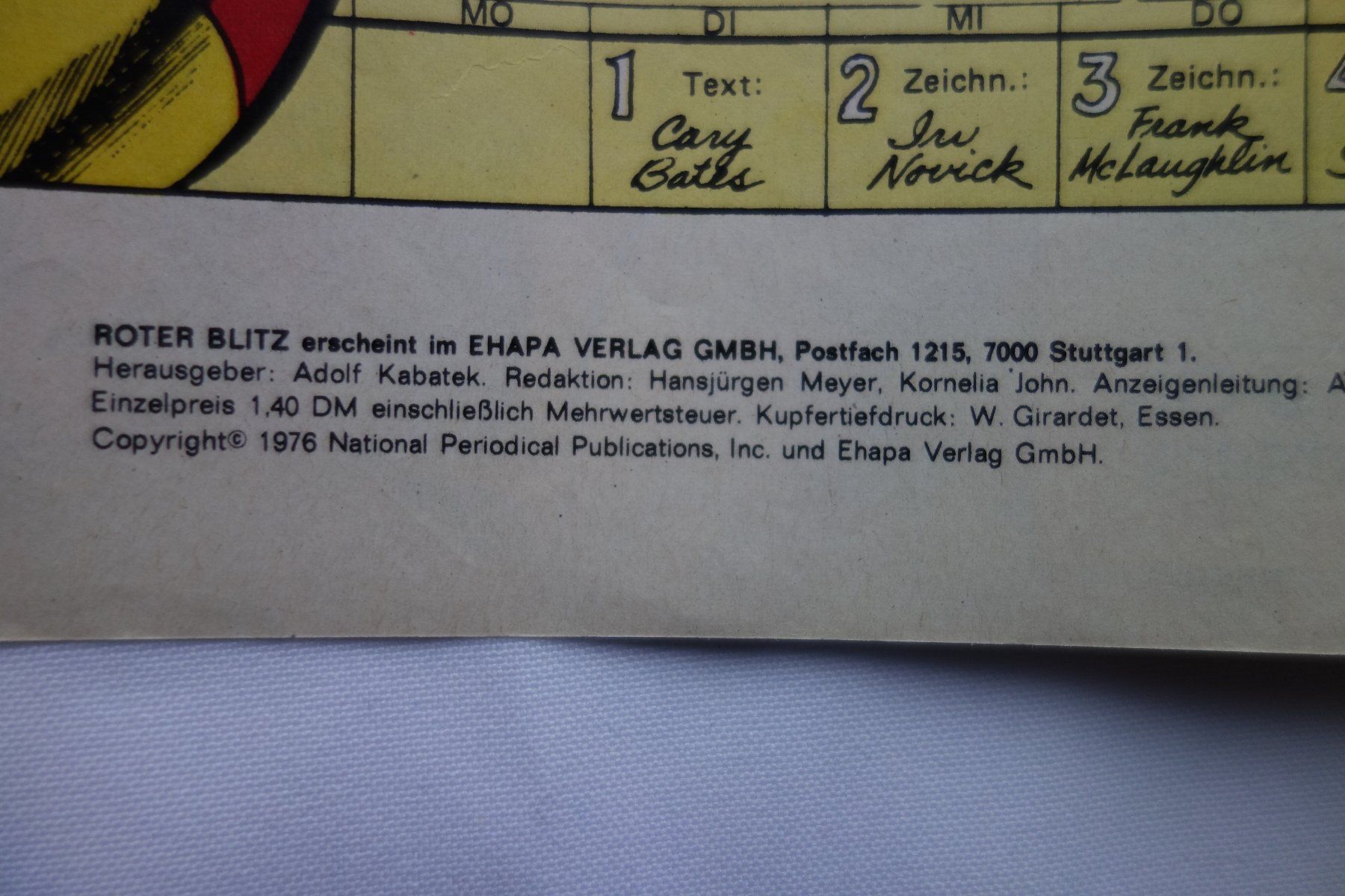 Fumetti: Roter Blitz Sonderheft Nr. 6 - Gratis Versand ! – Usato da Luzern venduto da ron_35 5
