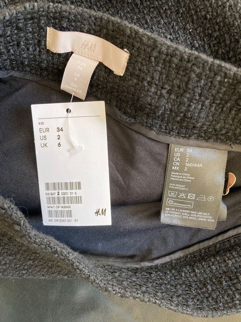 H&M Röcke: TWEED ROCK, GR.34, SCHWARZ, NEU! – Neu und originalverpackt aus Zürich von elegantissima 4