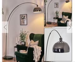 Lampe Arc design noir abat-jour métallique état neuf