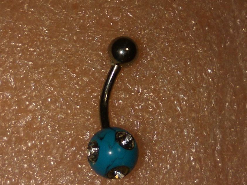 Piercingschmuck: bauchnabel piercing,,mit türkis ,echt kristall – Neu (gemäss Beschreibung) aus Basel von bijoutrie_4 1