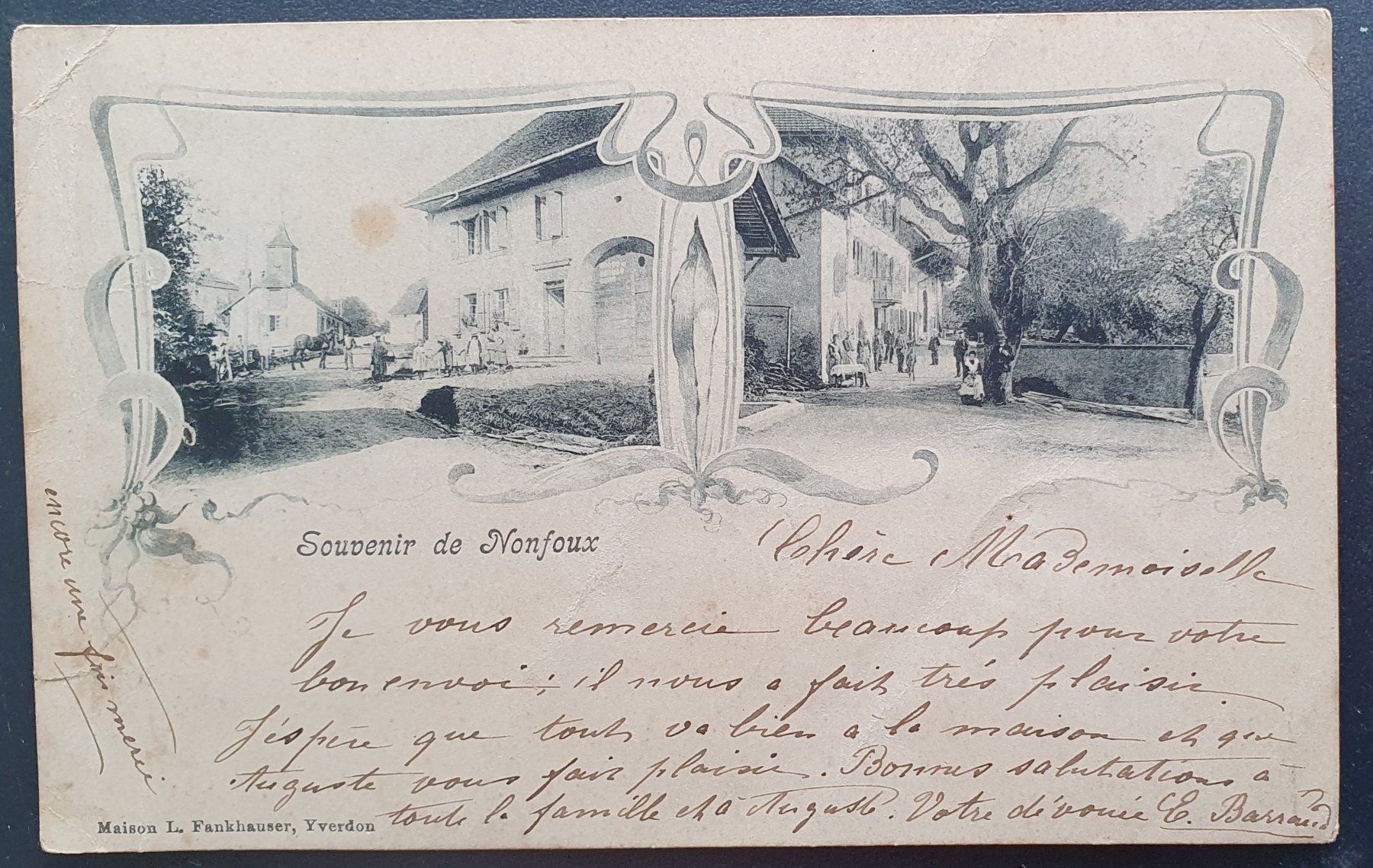 Cartoline postali: Souvenir de Nonfoux 1905 – Usato da Kreuzlingen venduto da Rschweiz1