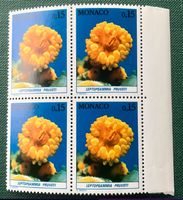 4er Block Briefmarken aus Monaco Mediterrane Fauna 1980