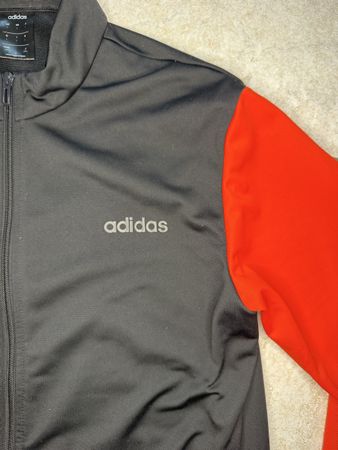 Adidas Trainingsjacke Schwarz/Rot Gr. L (Herren) - Frühling/