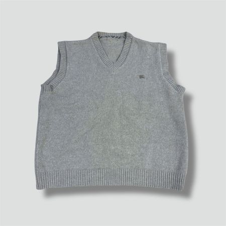 Burberry vintage brown wool vest retro 90s strickveste