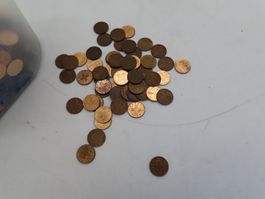Diverse 1 Rappen-Stücke 1580 Gramm