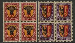 1918 : Pro Juventute im Viererblock */**