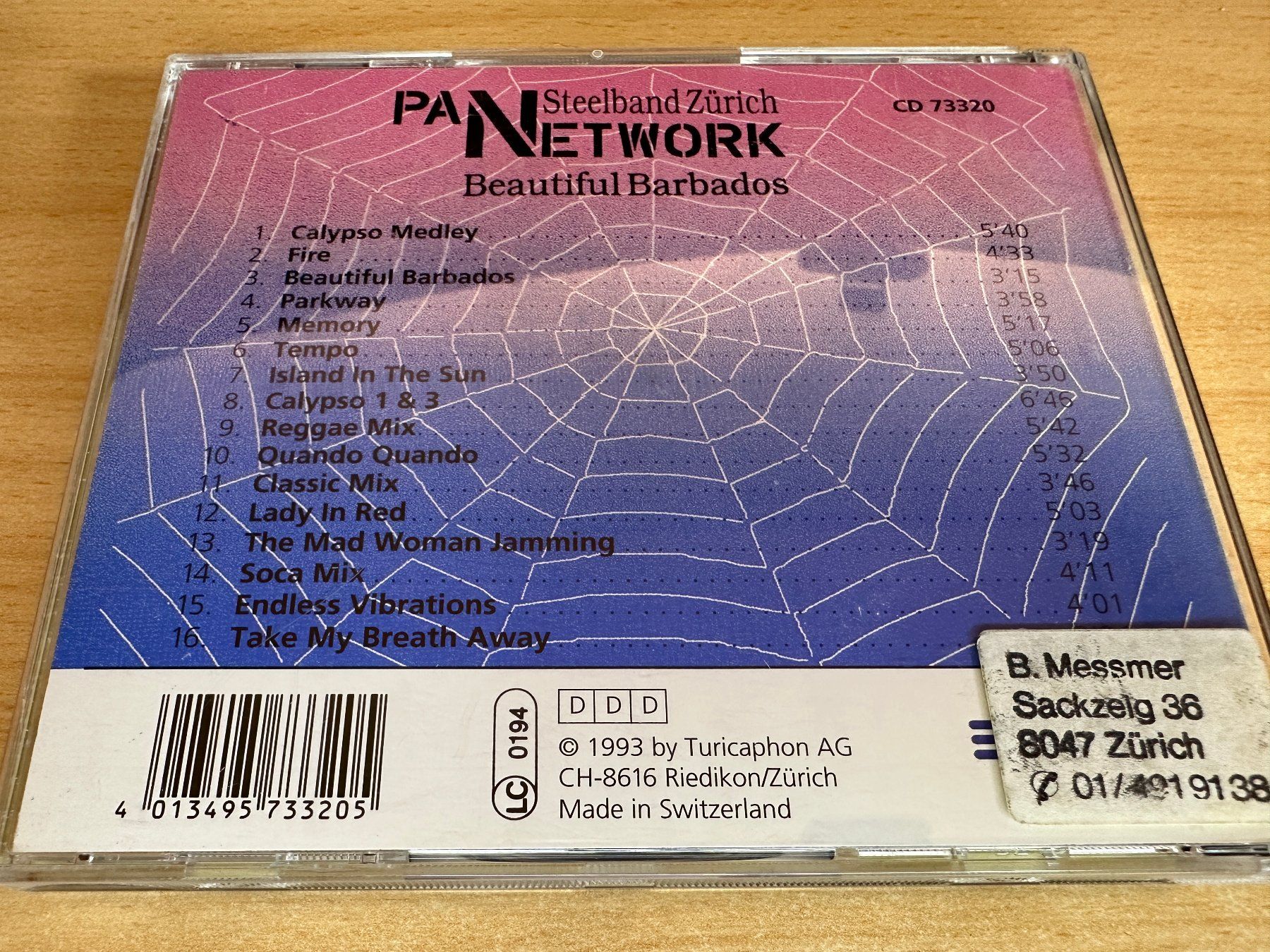 CD: Pan Network – Beautiful Barbados – Usato da Rikon im Tösstal venduto da Alpenmutz 1