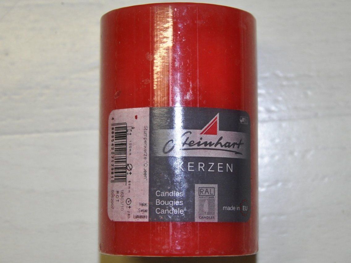 Candele: 1 Kerze rot Steinhart Geschenk – Nuovo e nell'imballaggio originale da Oberrüti venduto da ELALL